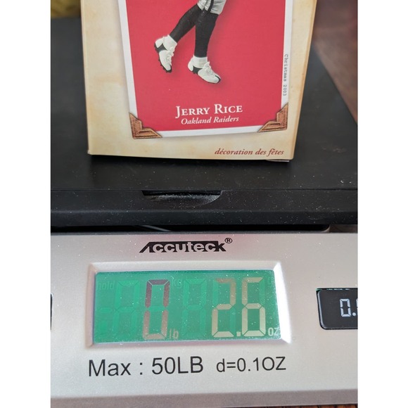 Vintage NFL Jerry Rice Oakland Raiders Hallmark Keepsake Christmas Ornament - Picture 13 of 13